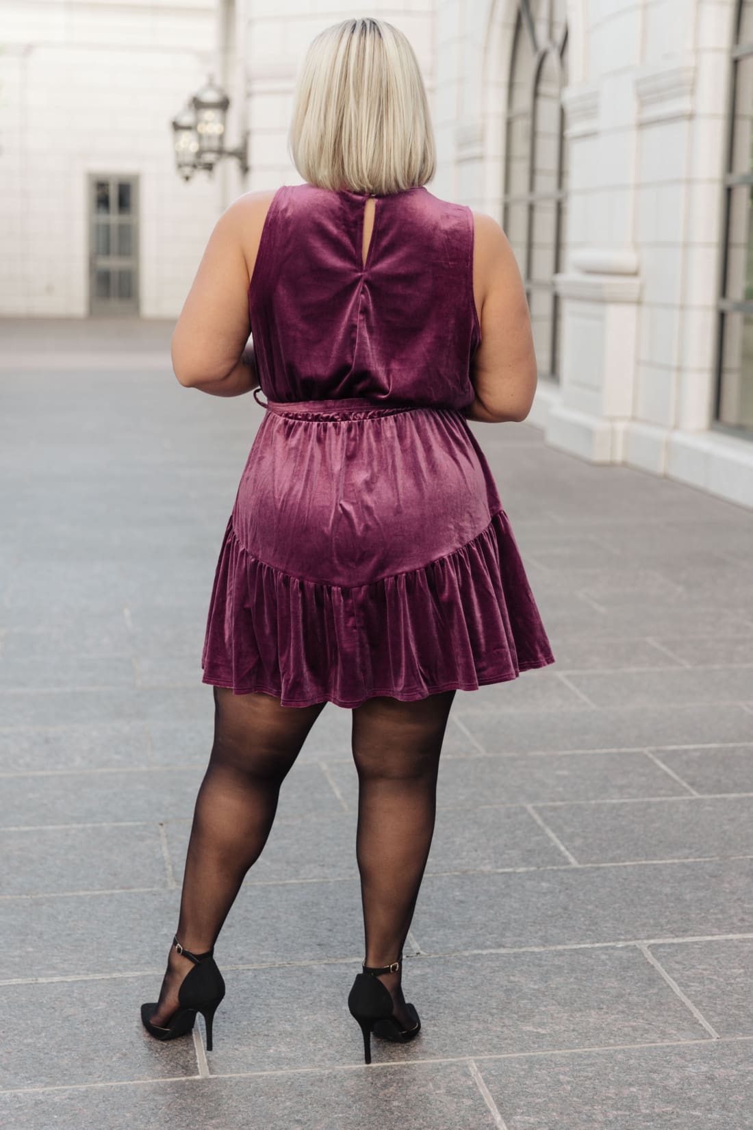 Tied In A Bow Velvet Dress | Mini Dresses