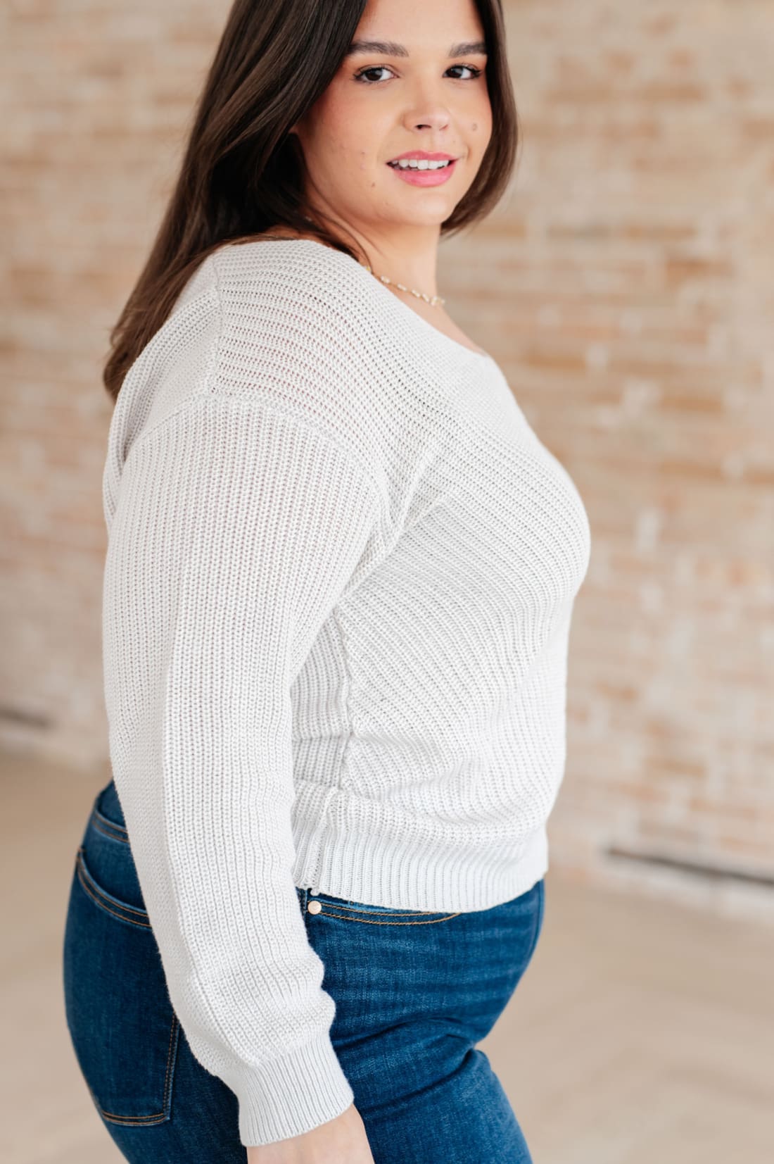 Told You So Ribbed Knit V Neck Sweater | Tops