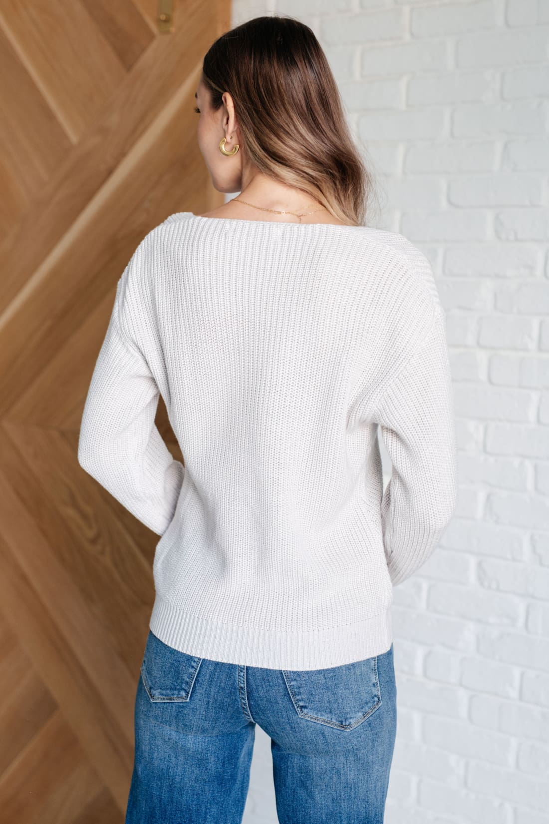 Told You So Ribbed Knit V Neck Sweater | Tops