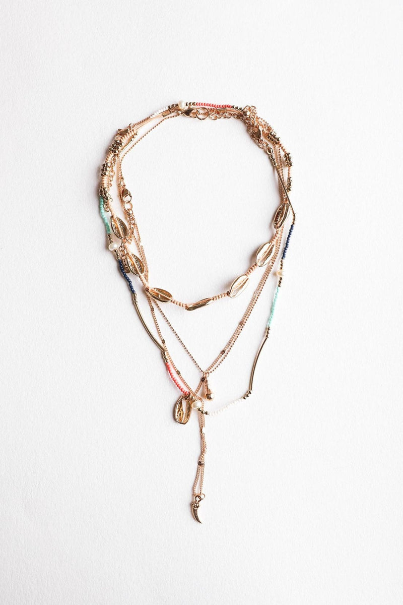 Tropical Gold Layer Necklace | Necklace
