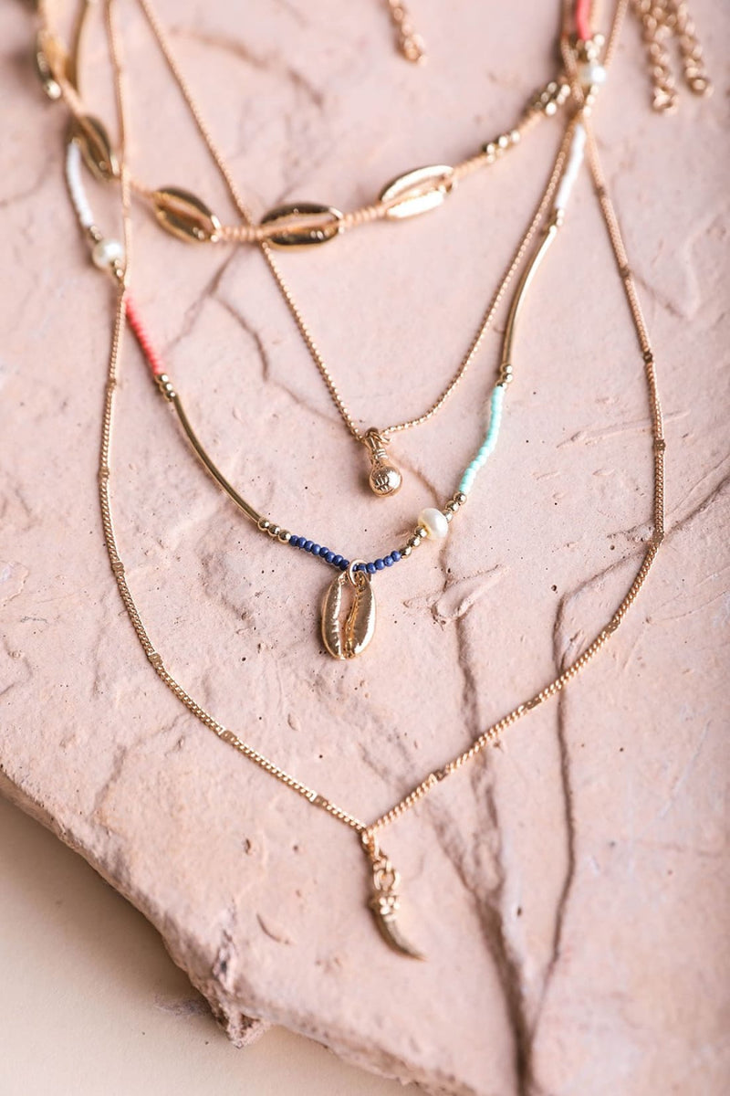 Tropical Gold Layer Necklace | Necklace