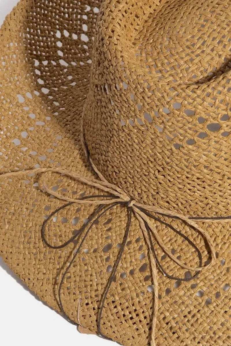Turquoise and Shell Star Beads Western Straw Hat