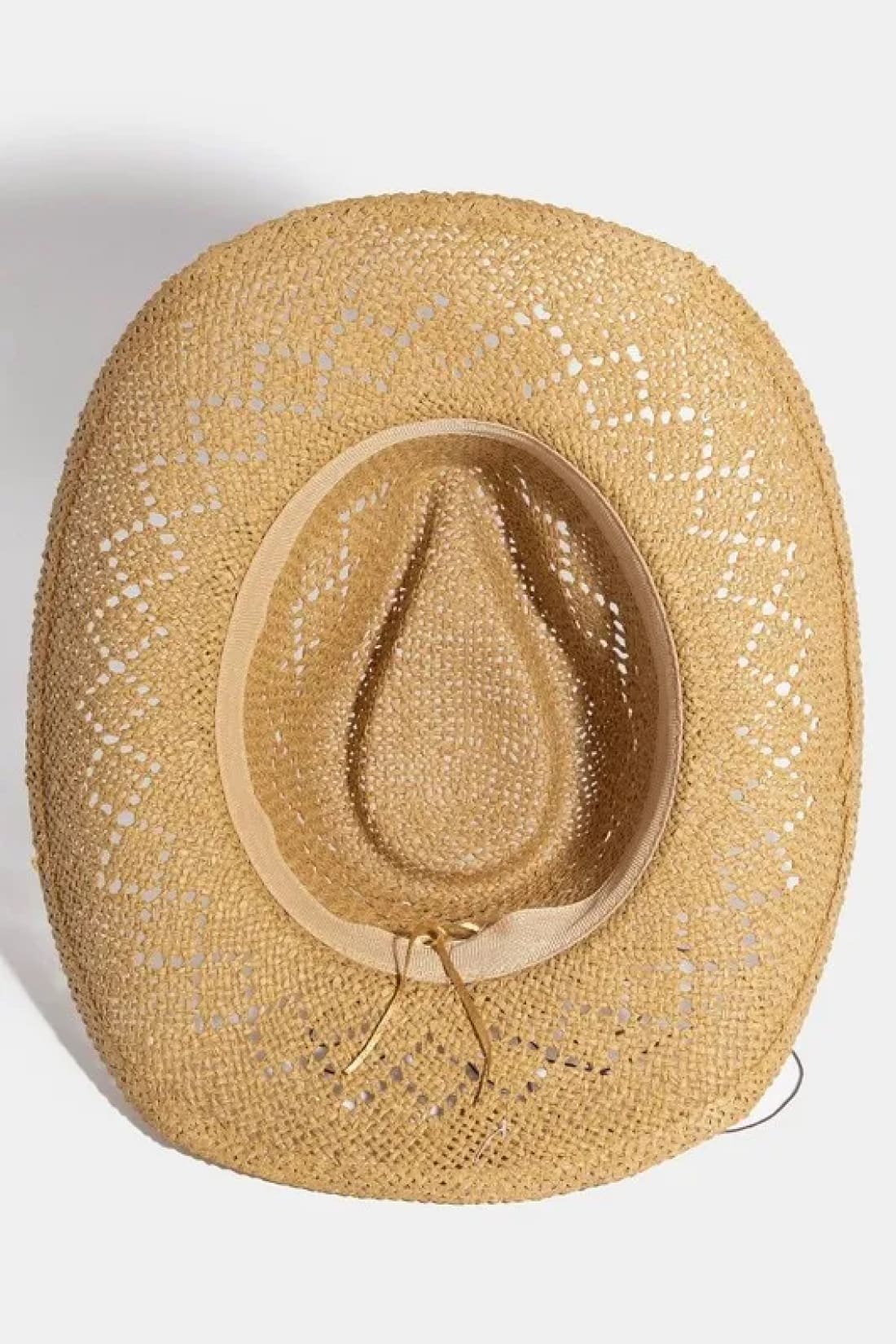 Turquoise and Shell Star Beads Western Straw Hat