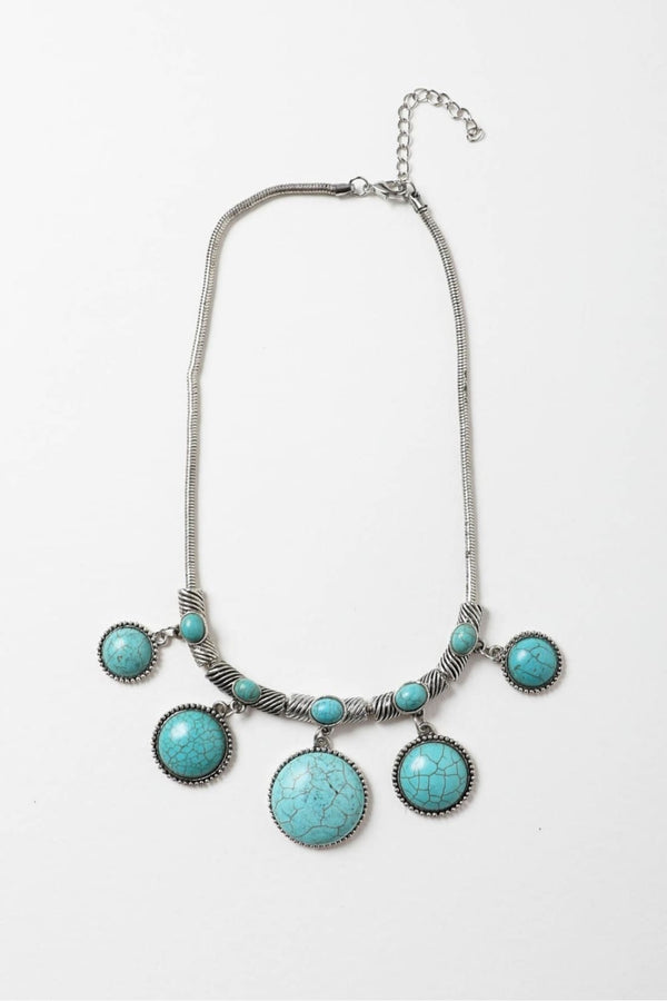 Turquoise Charm Link Necklace | Necklace