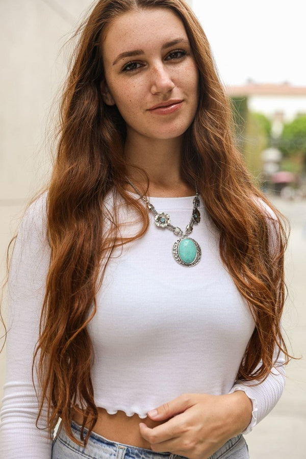 Turquoise Florette Necklace | Necklace