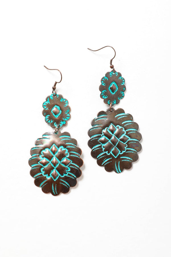 Turquoise Flower Drop Earrings | Earrings