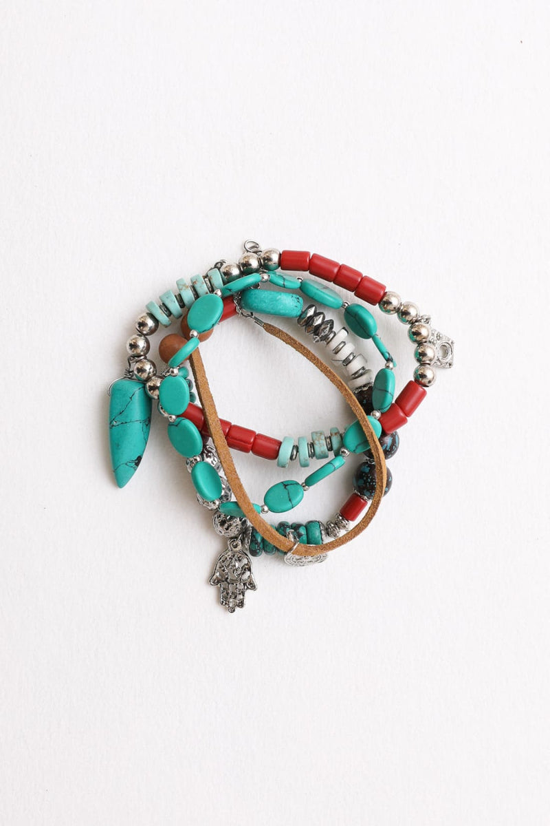 Turquoise Stackable Charm Bracelet | Jewelry