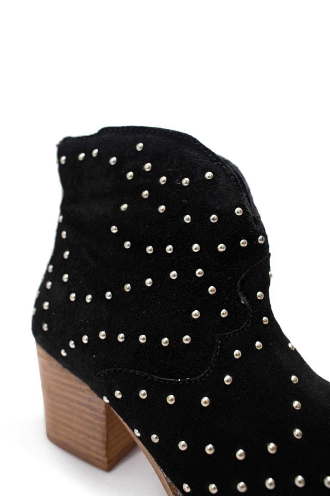 Naughty Monkey Twilight Studded Heeled Ankle Boot in Black | boots