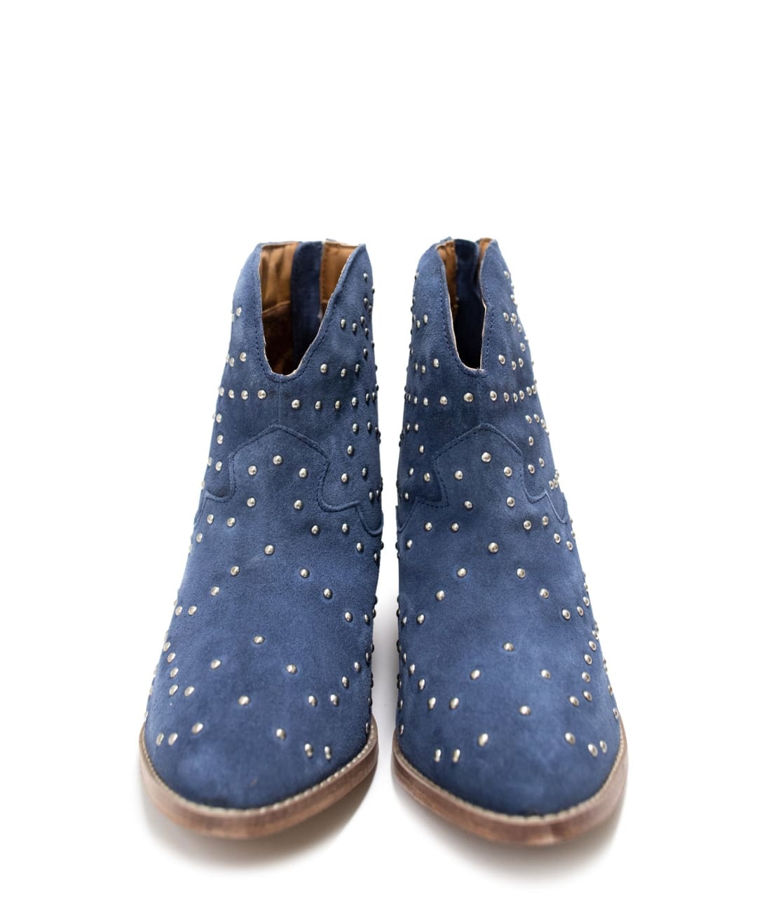 Twilight Studded Heeled Ankle Boot in Denim | boots