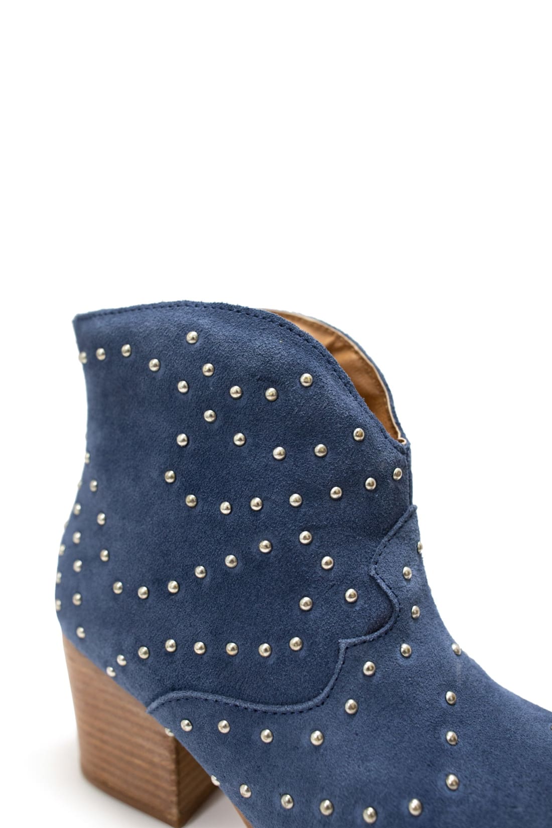 Twilight Studded Heeled Ankle Boot in Denim | boots