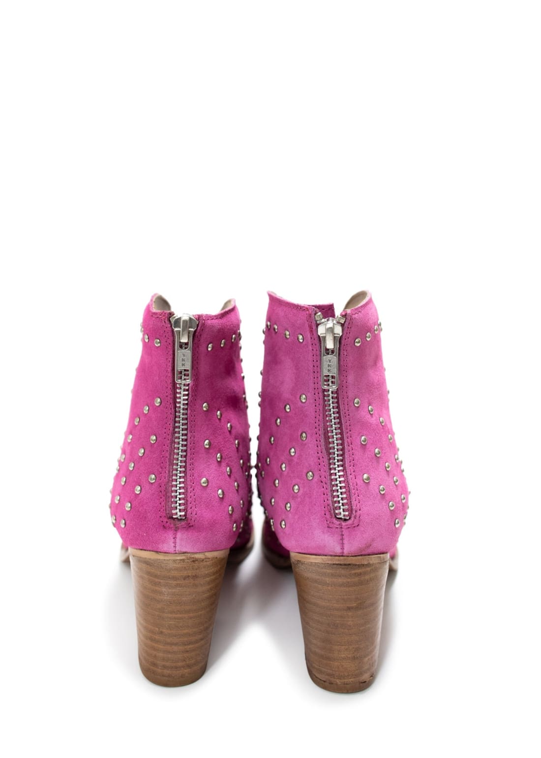 Twilight Studded Heeled Ankle Boot in Magenta | boots