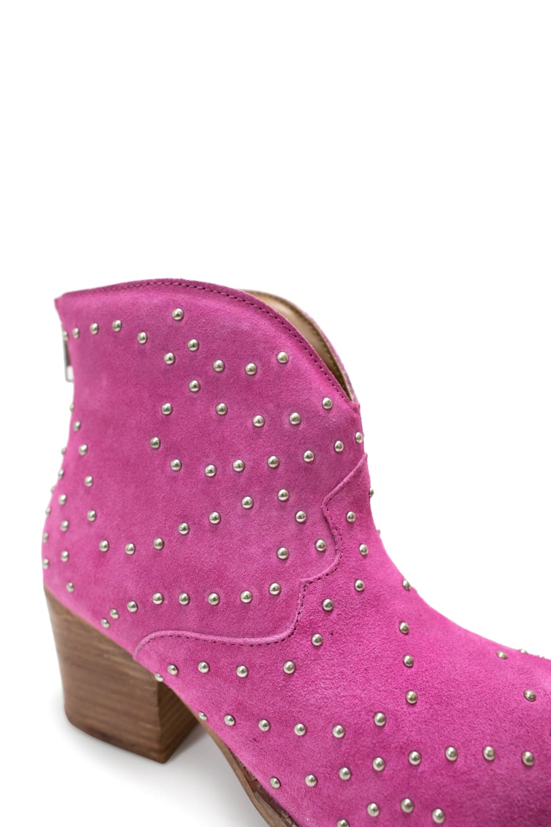 Twilight Studded Heeled Ankle Boot in Magenta | boots