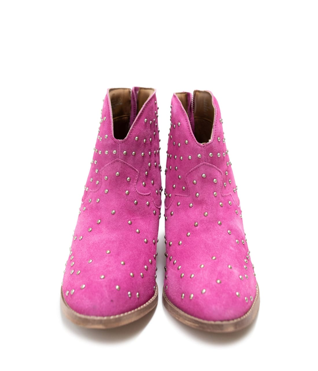 Twilight Studded Heeled Ankle Boot in Magenta | boots