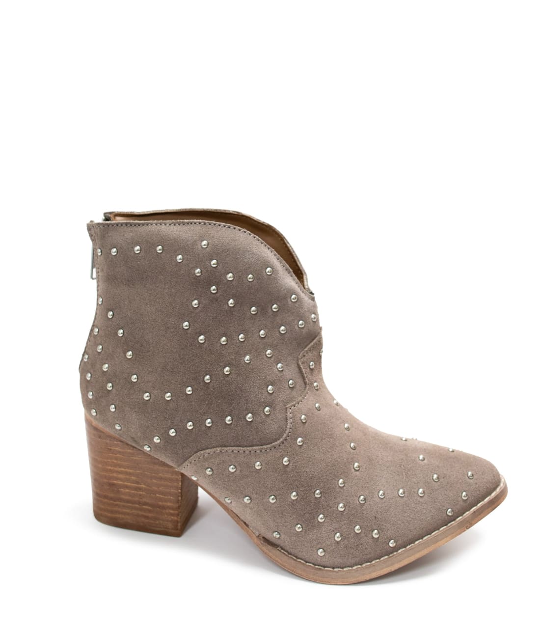 Twilight Studded Heeled Ankle Boot in Taupe | boots