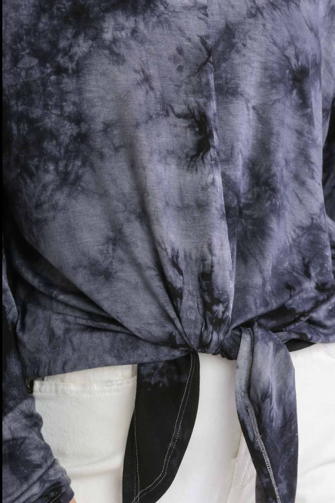 Umgee Full Size Tie Dye Lightweight Long Sleeve Top Plus Size