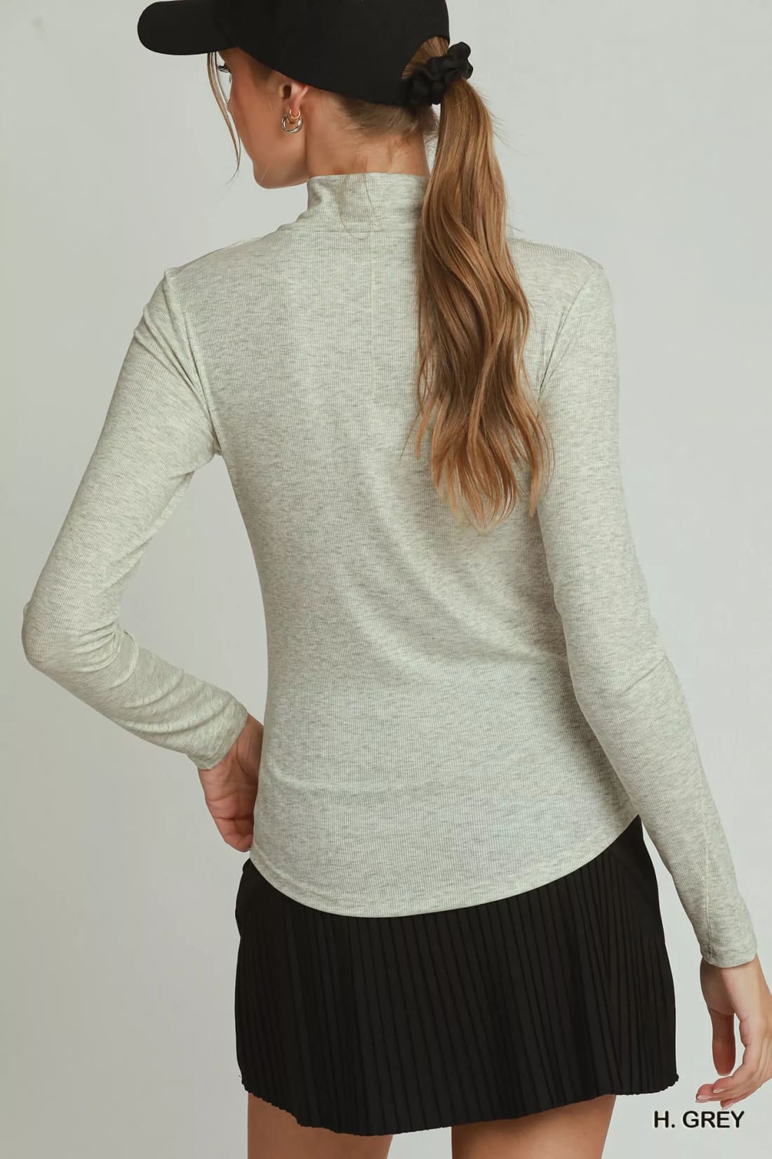 Umgee Long Sleeve Mock Neck Top