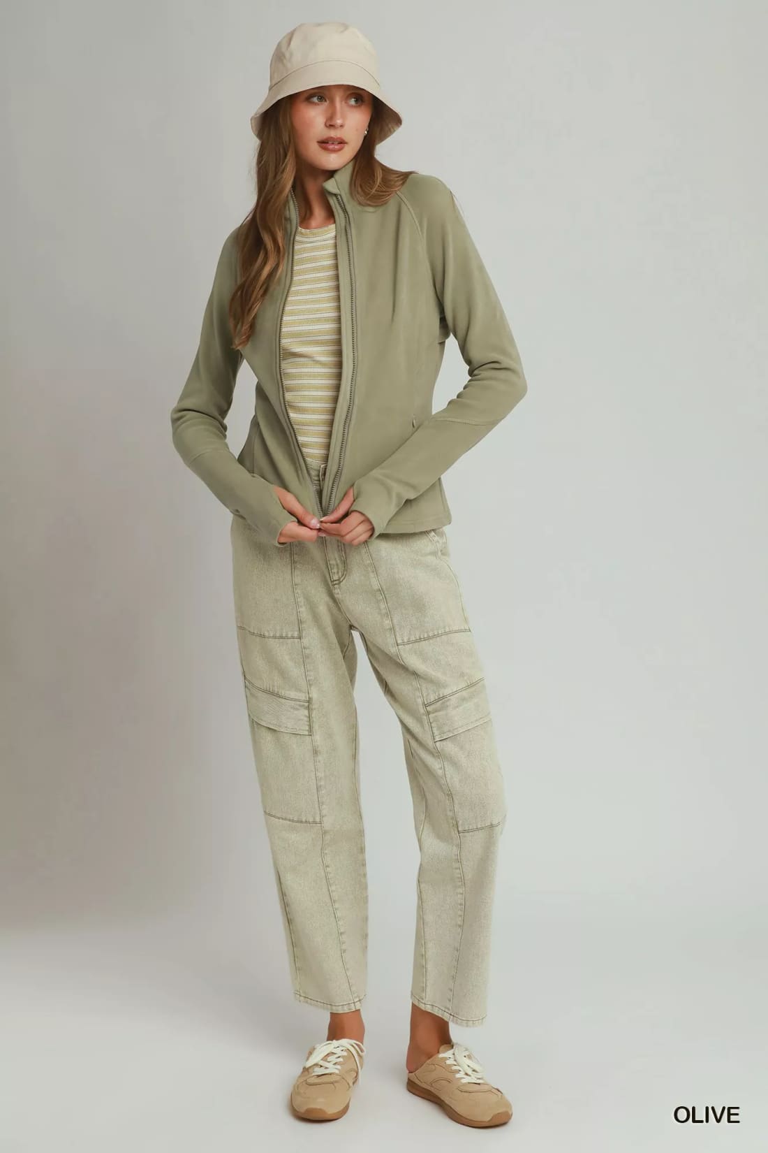Umgee Soft Fleece Full Zip Jacket With Pockets