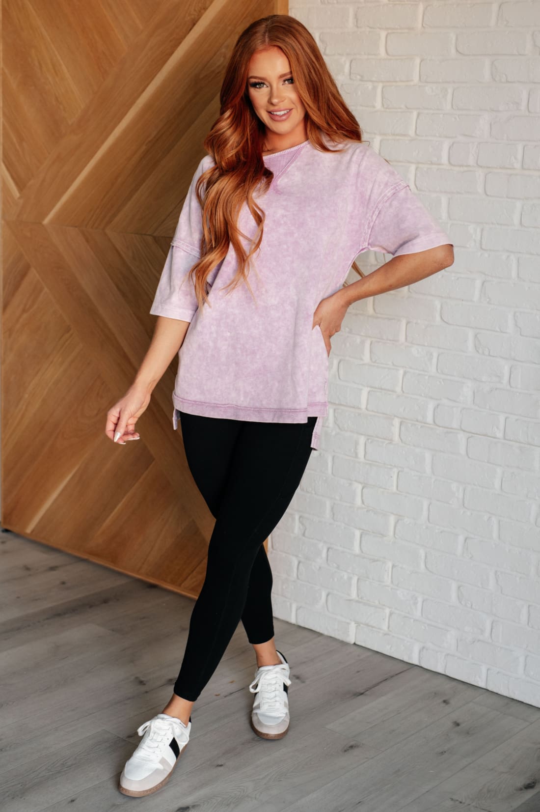 Unbothered Mineral Wash Top in Orchid Petal | Tops & Tees