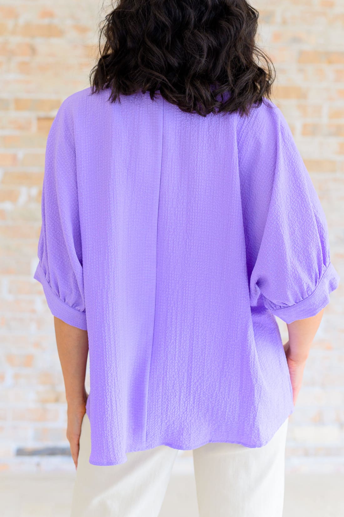 Up For Anything V-Neck Blouse in Lavender | Tops