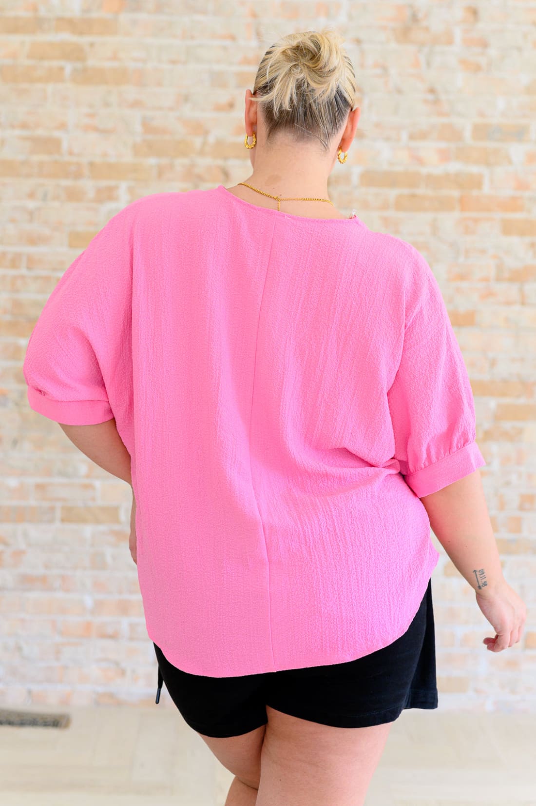 Up For Anything V-Neck Blouse in Pink | Tops