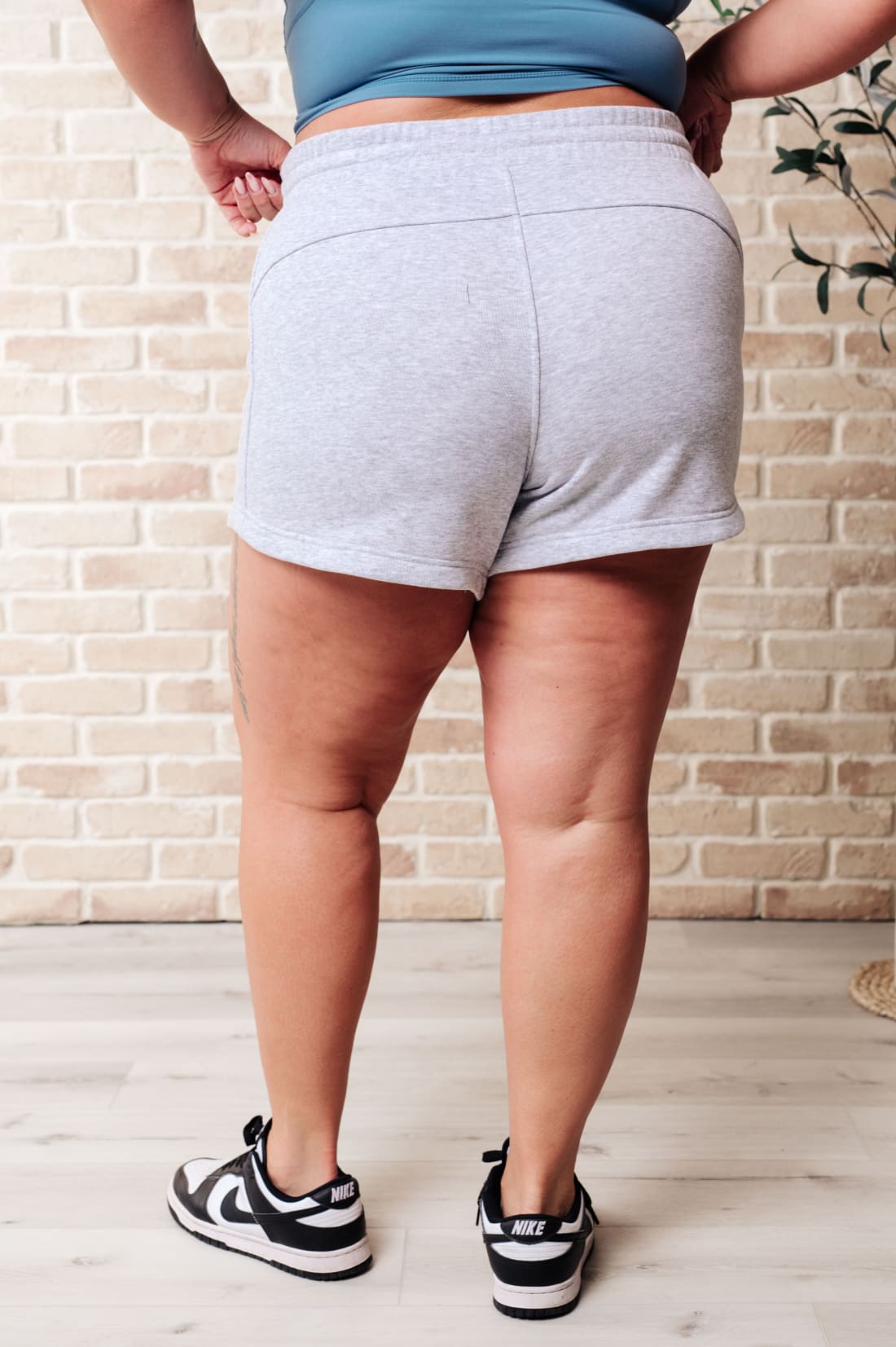 We’re Only Getting Better Drawstring Shorts in Grey | Athleisure