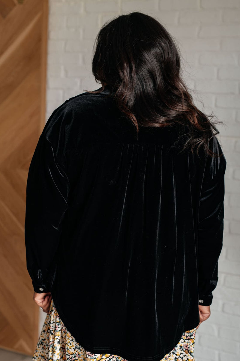 Velvet Blouse in Black