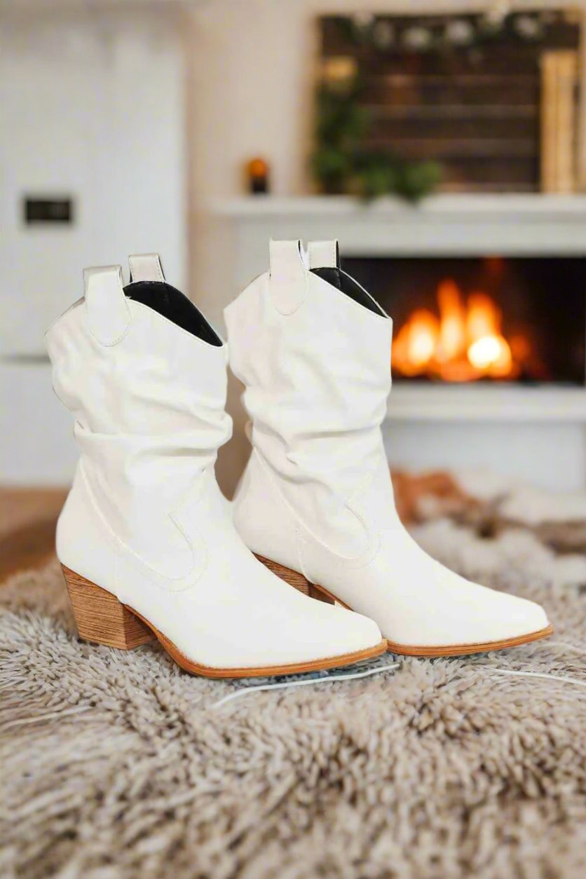 White Cowboy Booties | boots