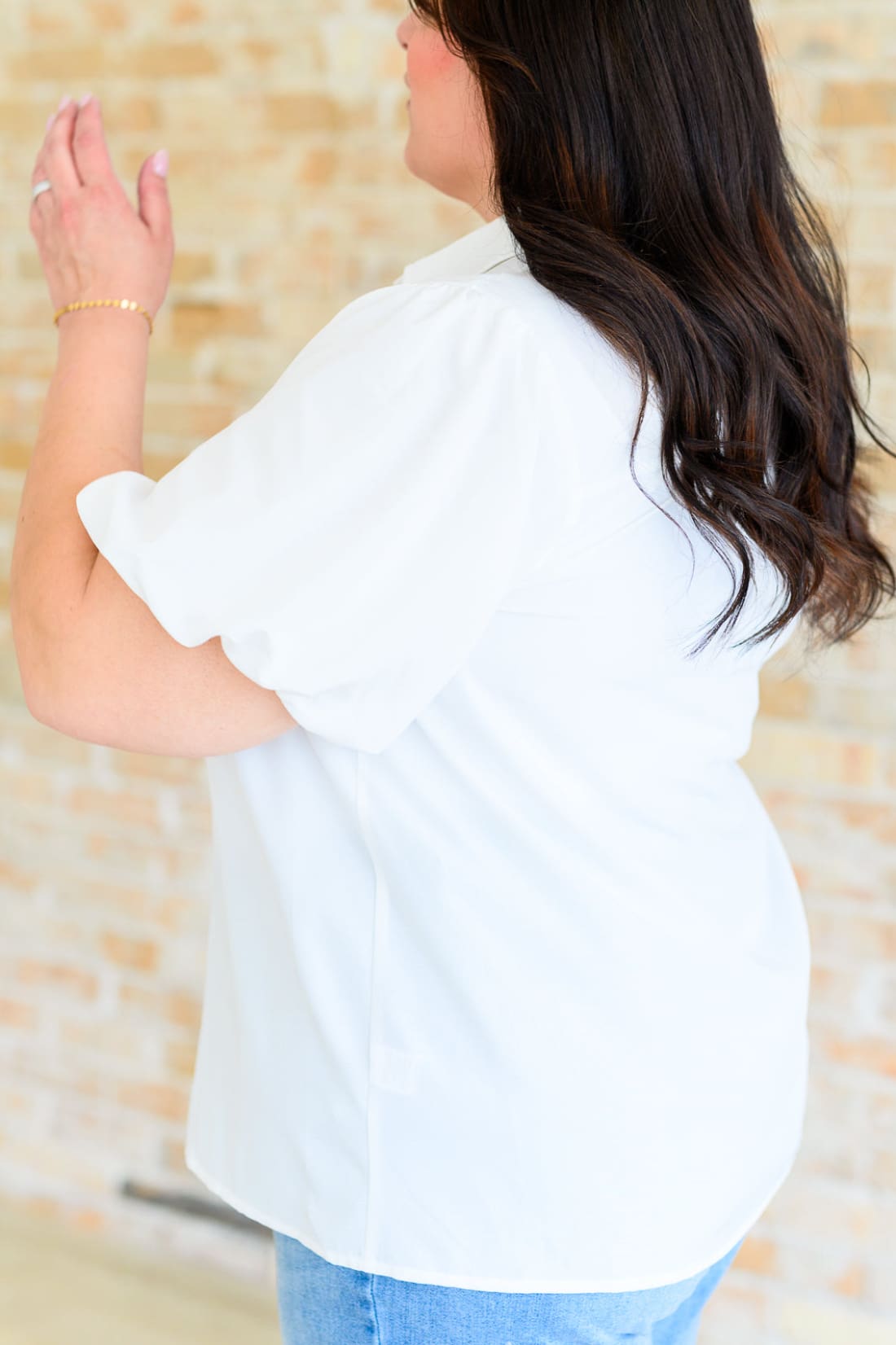 White Short Puff Sleeve Blouse | Blouses & Shirts