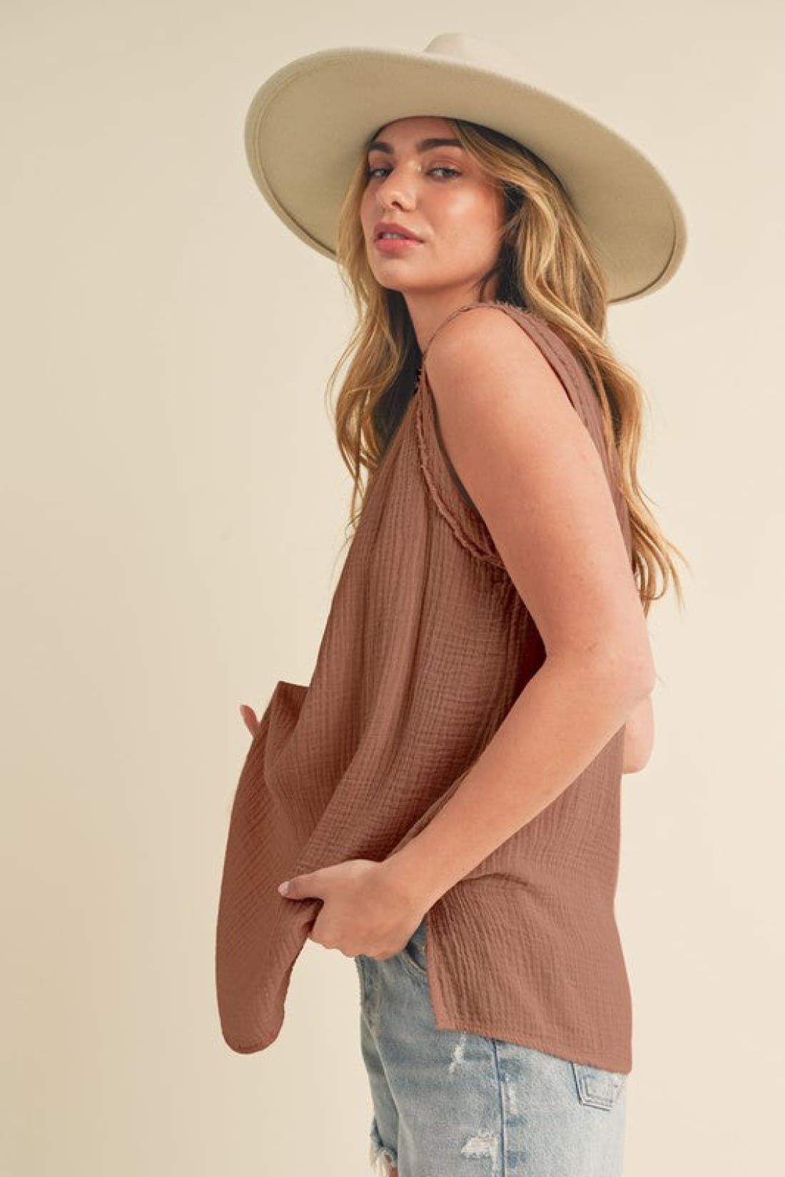 Wide Strap Cotton Tank