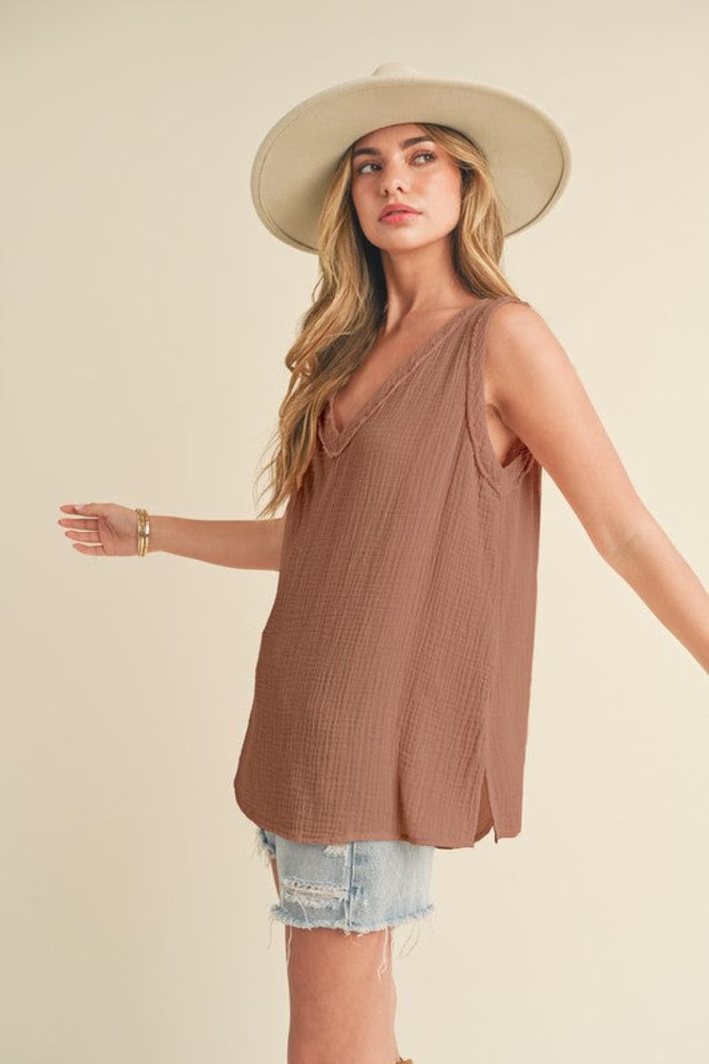 Wide Strap Cotton Tank