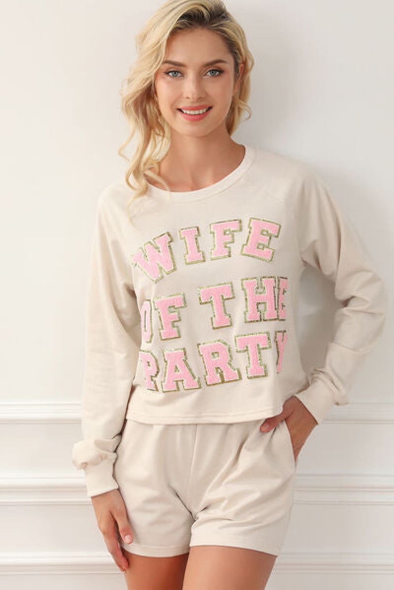 WIFE OF THE PARTY Top and Shorts Lounge Set | Sets