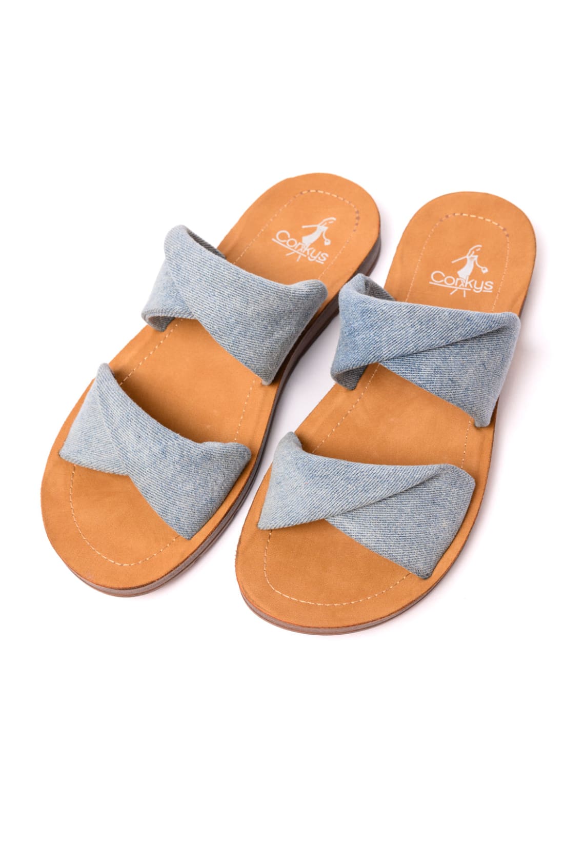 With a Twist Sandal in Denim | sandals