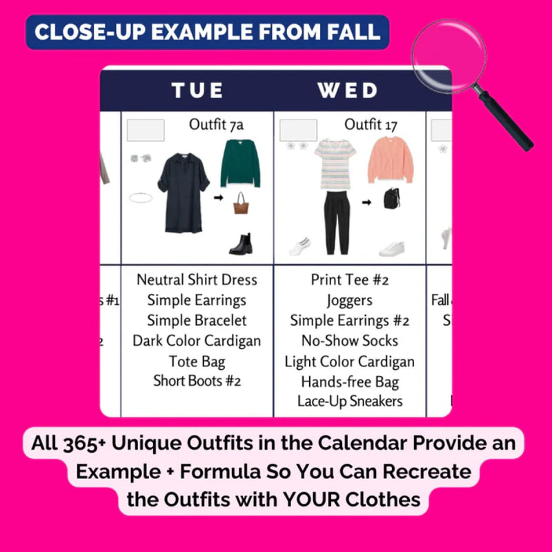 Women’s Essentials What-to-Wear Outfit Calendar
