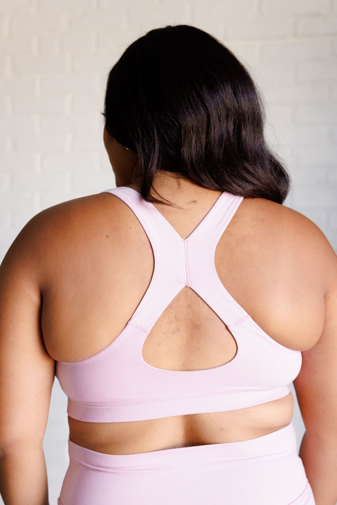 Working Out My Ego Cross Back Sports Bra in Mauve Peony | sports bra