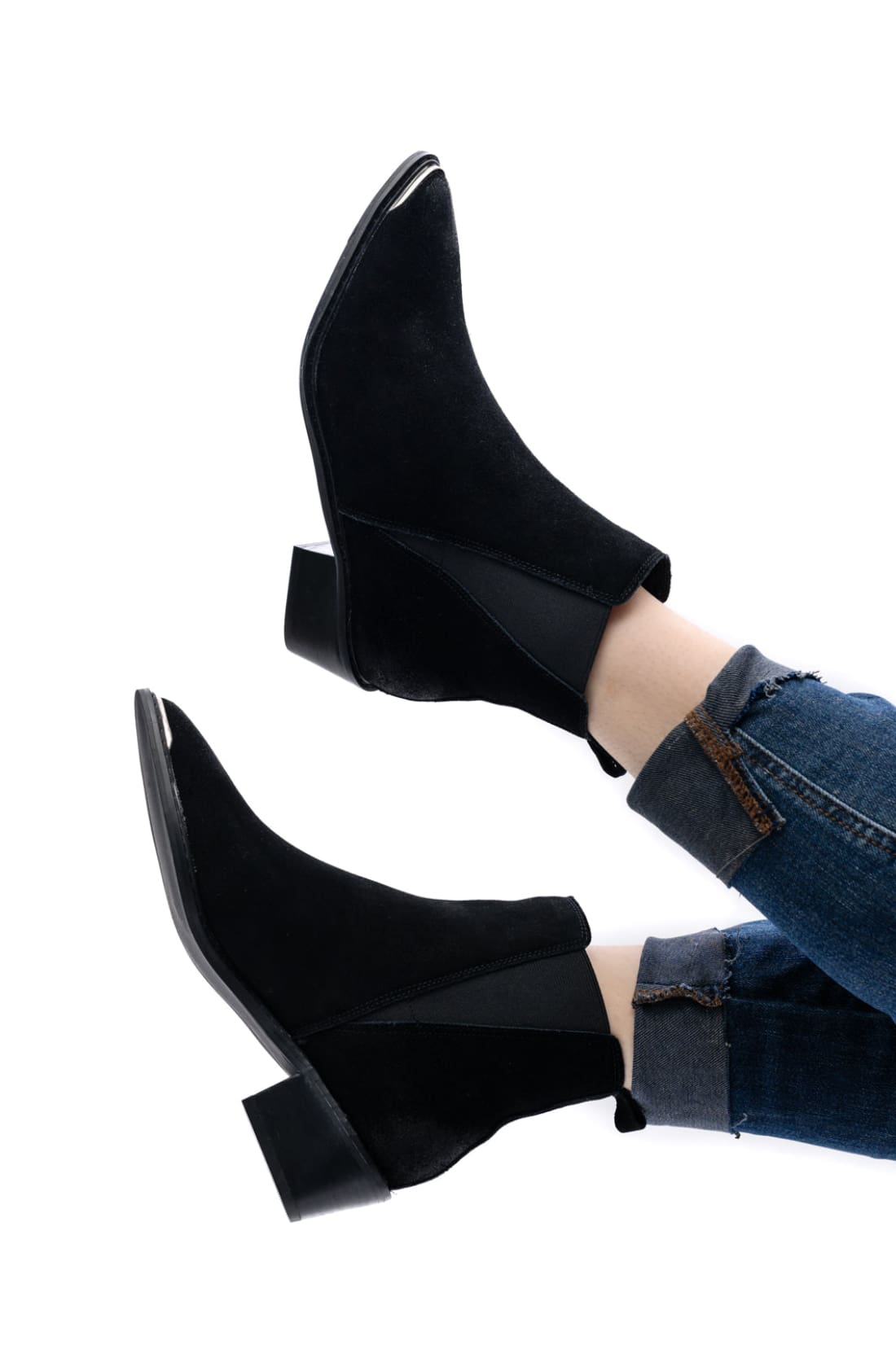 Wylie Suede Ankle Boot in Black