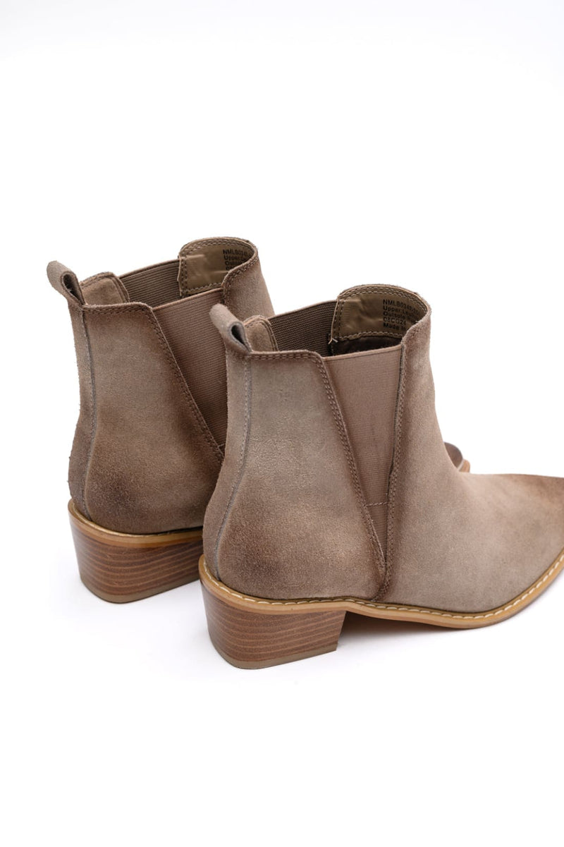 Wylie Suede Ankle Boot in Taupe