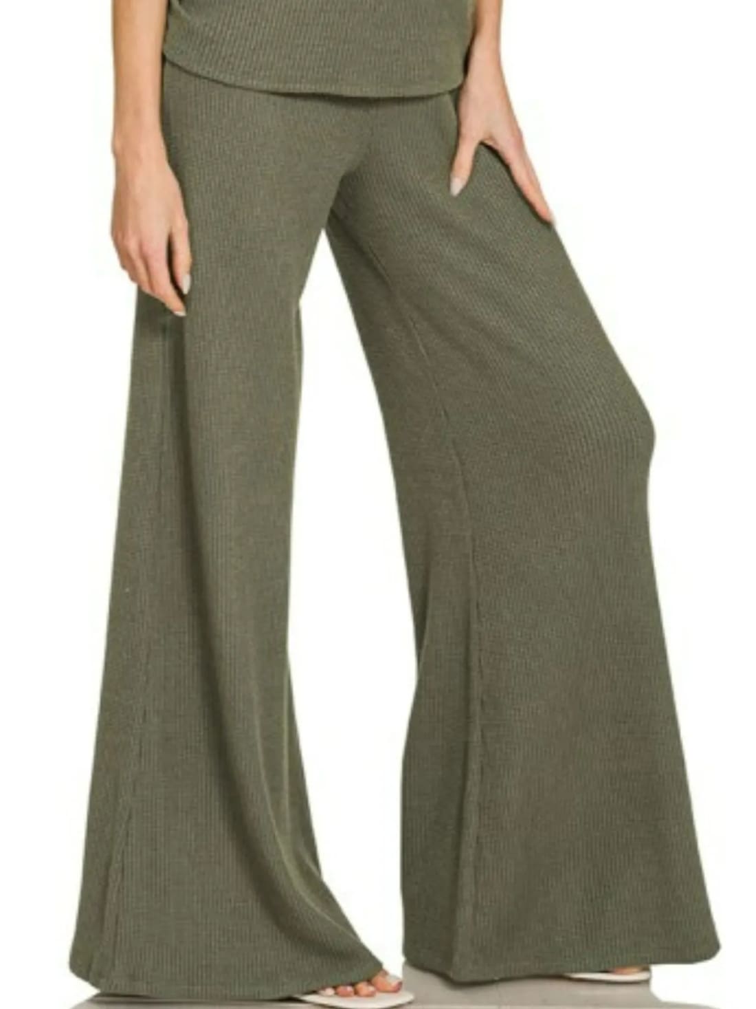 Zenana Mock Neck Top and Pants Sweater Set