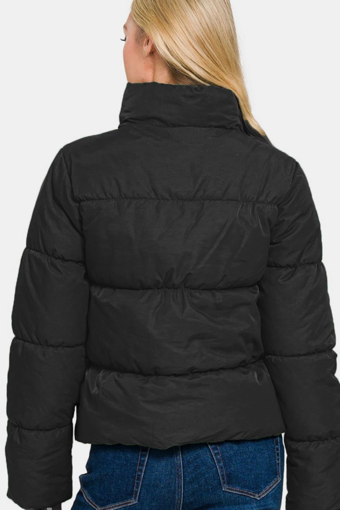 Zenana Zip Up Turtleneck Puffer Jacket with Pockets | Jackets & Coats