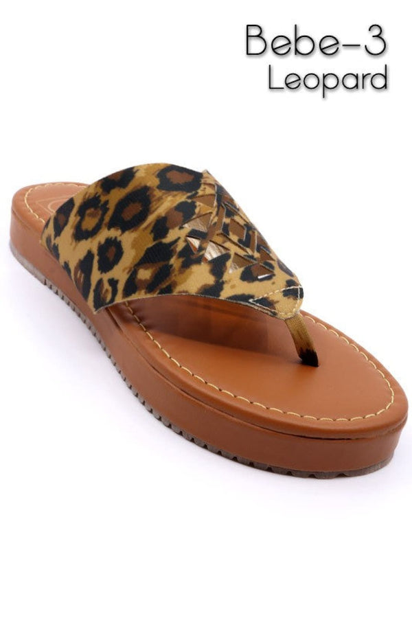 Bebe 3 Leopard Sandals | SANDALS