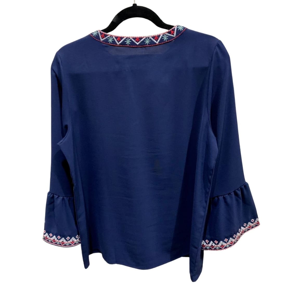 Boho Embroidered Blouse with 3/4 Sleeves - 50% OFF | Blouses & Shirts