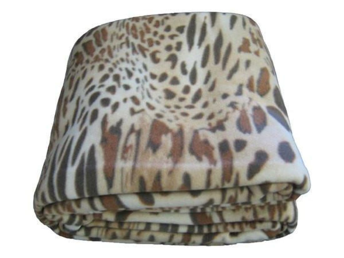 Boutique Style Animal Cheetah Print Fleece Throw Blanket - 5 sizes