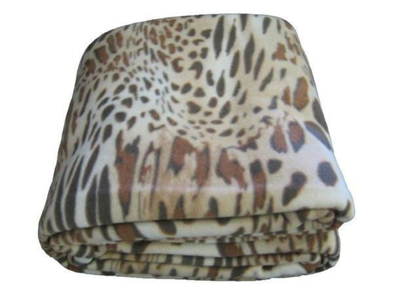 Boutique Style Animal Cheetah Print Fleece Throw Blanket - 5 sizes