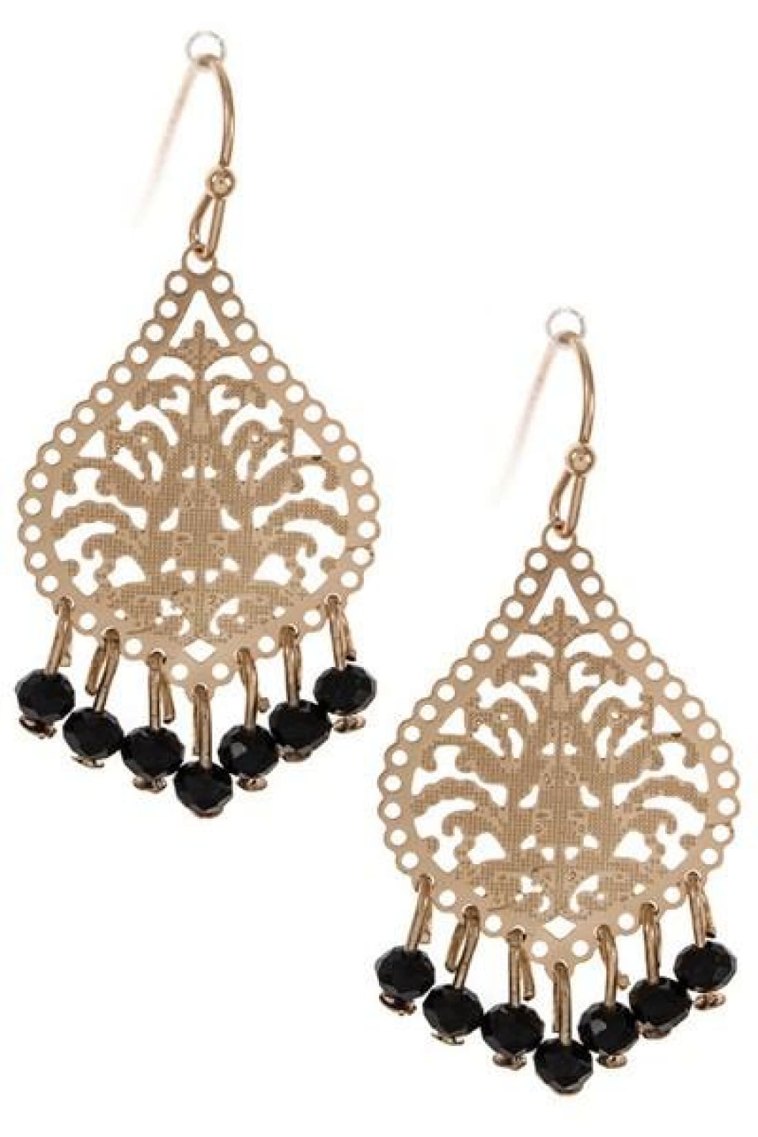 Boutique Style Dainty Feminine Gold Filigree Small Chandelier Earrings