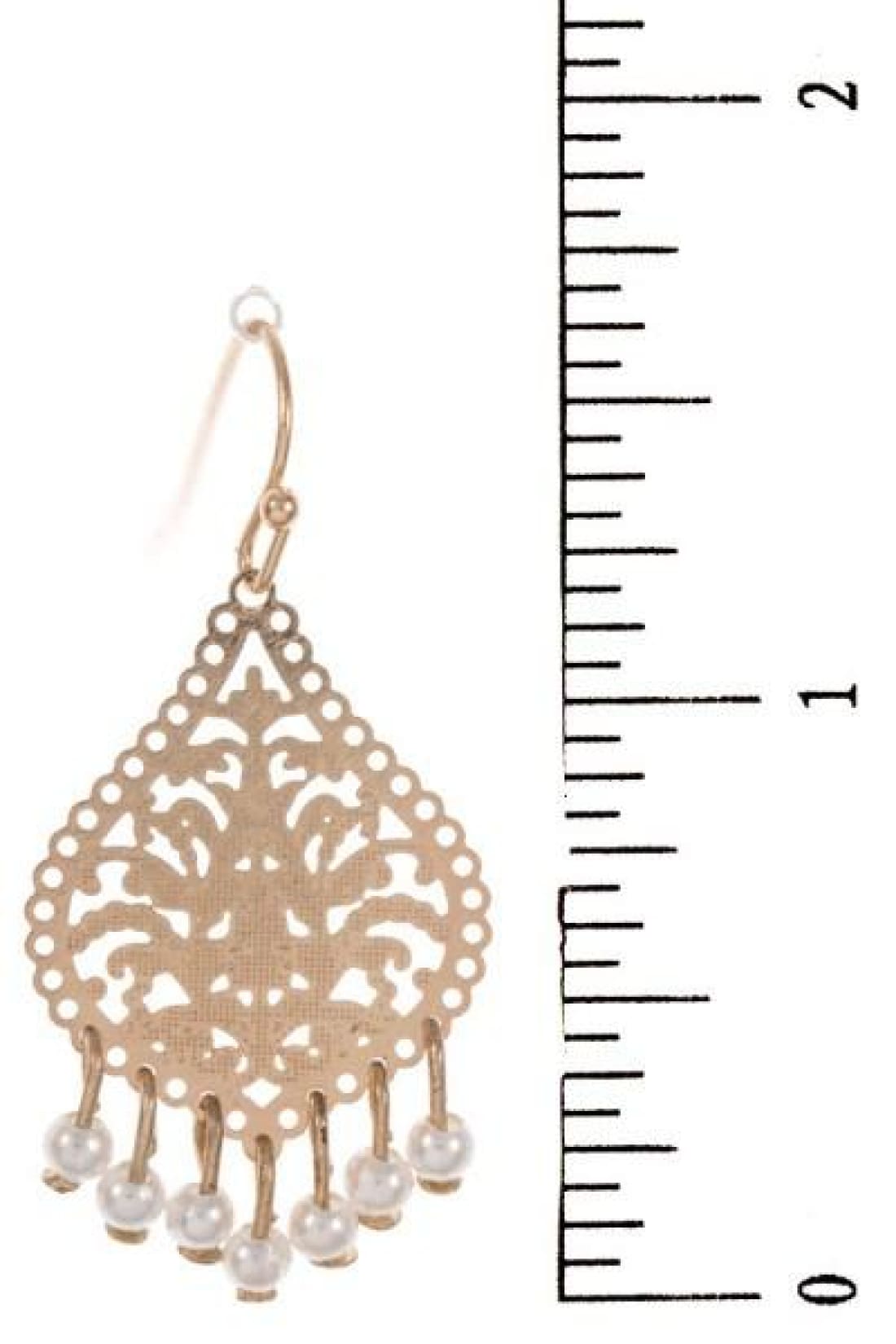 Boutique Style Dainty Feminine Gold Filigree Small Chandelier Earrings