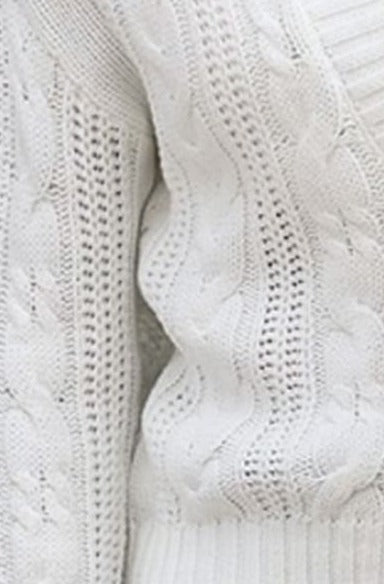 Buttons Weave Knit Cardigan