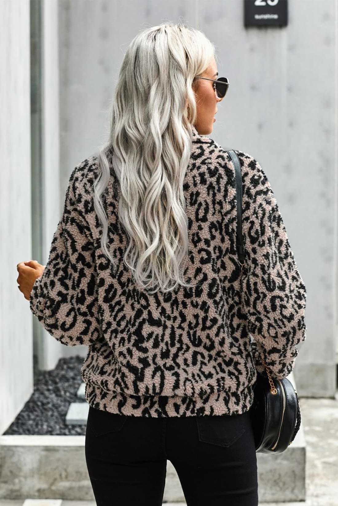 Chic Sherpa Jacket in Leopard - Sample 50% OFF | Jackets & Coats