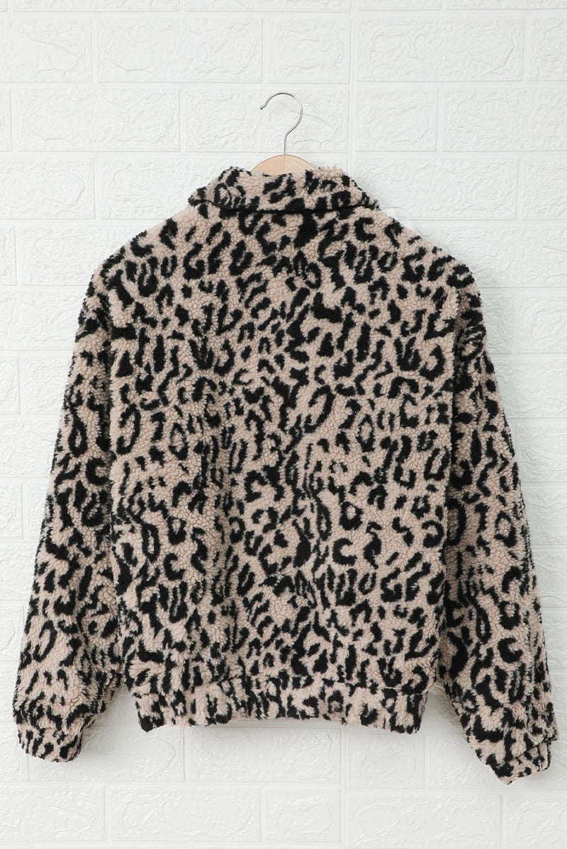 Chic Sherpa Jacket in Leopard - Sample 50%