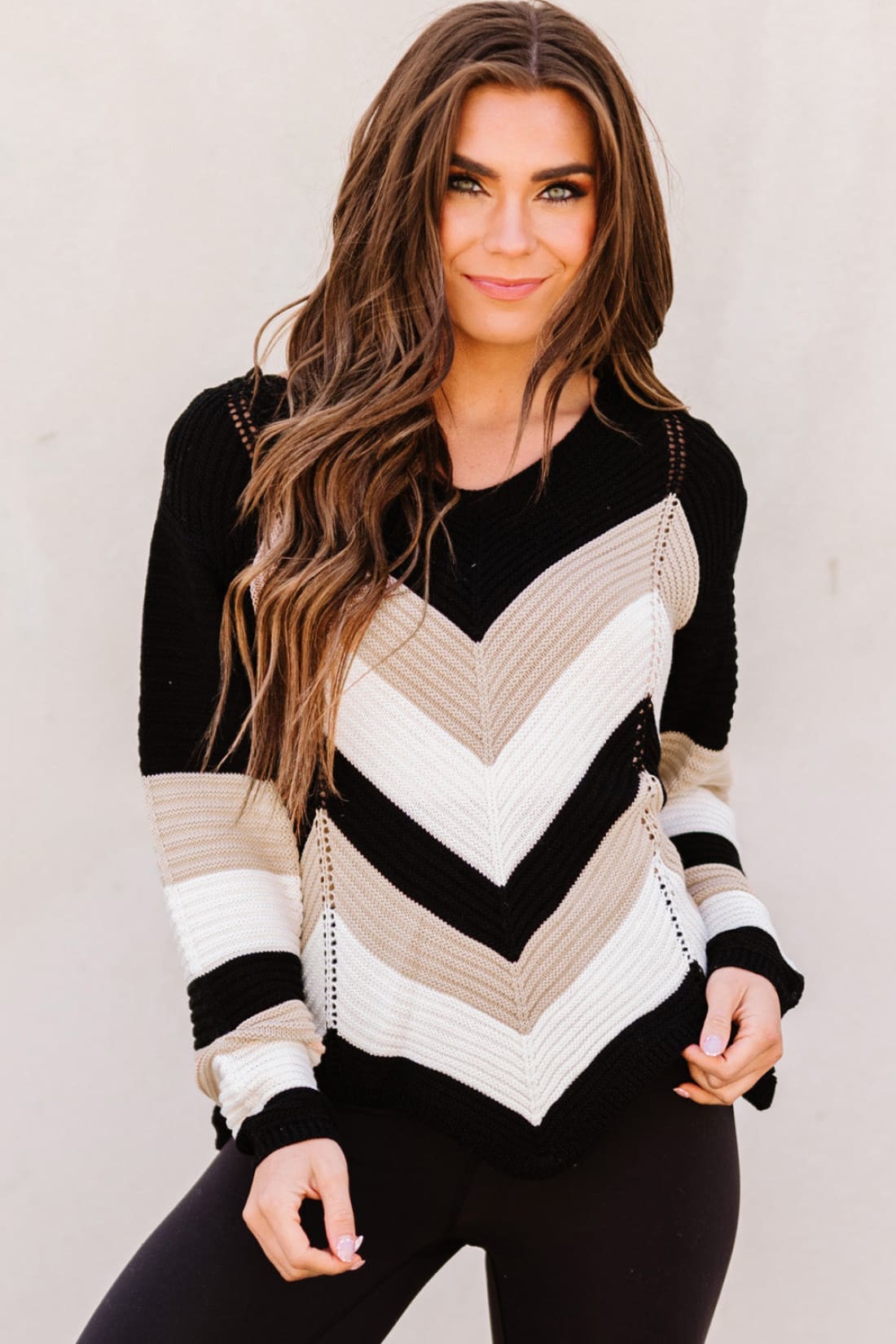 Come Out On Top Chevron Sweater