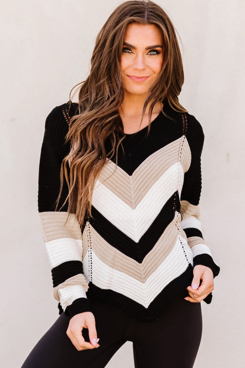 Come Out On Top Chevron Sweater