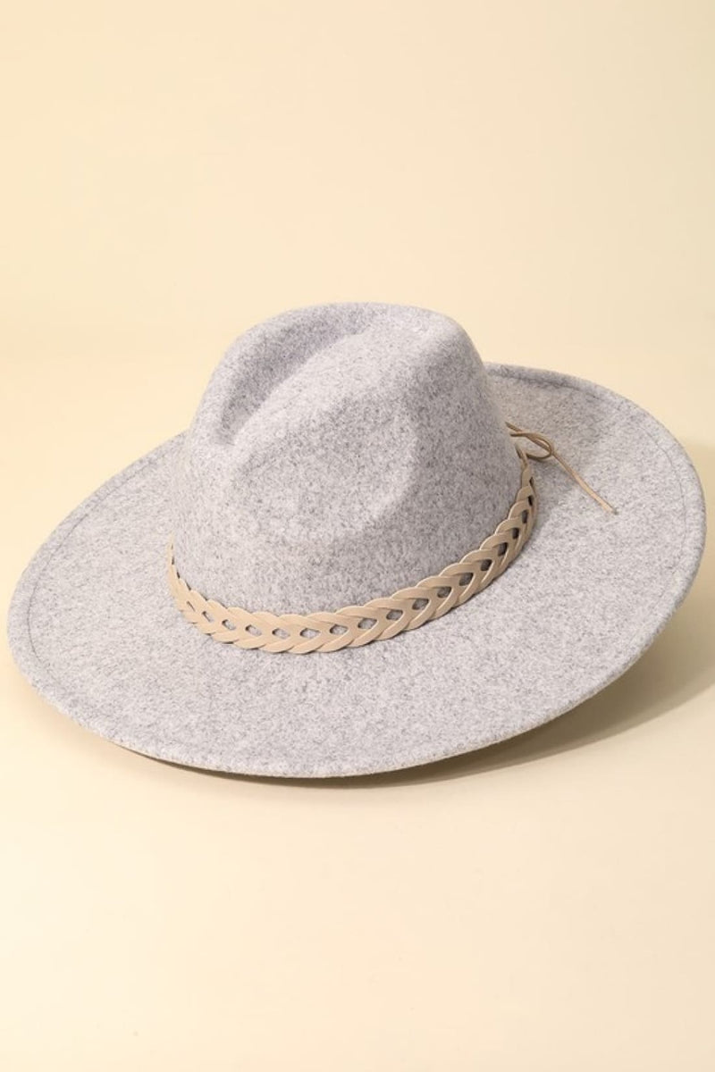 Fame Woven Together Braided Strap Fedora | Hats